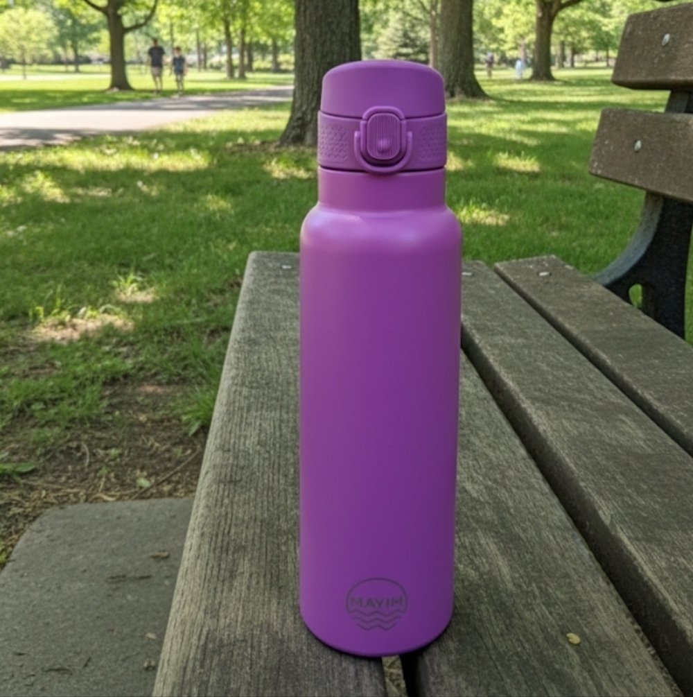 Mayim Chill Flow Insulated Stainless Steel Water Bottle ~ 25 oz ~ Lilac
